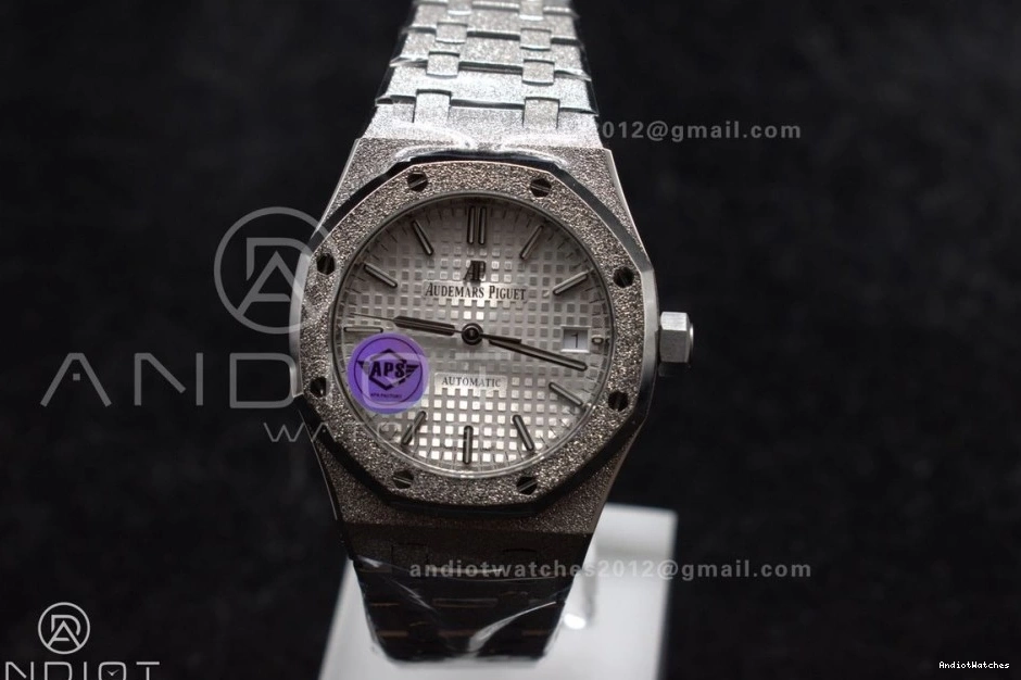 White Affordable Frosted Oak Edition Dial Bracelet 37mm On SS Super SS 15454 1:1 APSF Royal Textured SA3120 Best 1033 Clone 0920